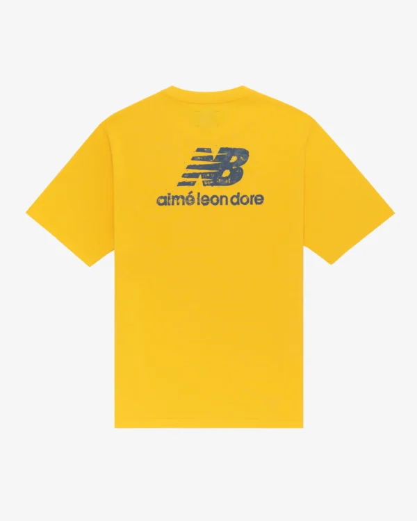 ALD New Balance Garment Dyed Logo Yellow Tee