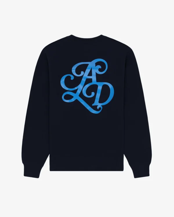 Monogram Crewneck Navy Sweatshirt